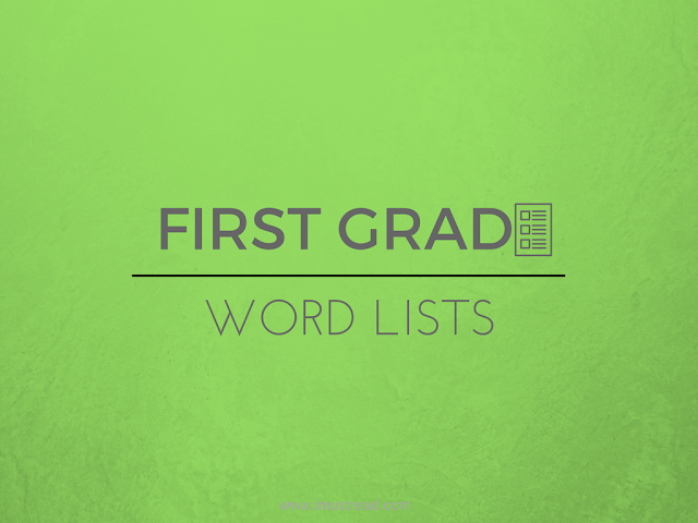 List of words in printable PDF format to practice english reading for first grade students 